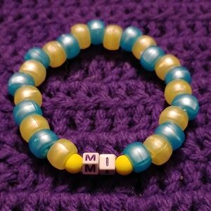 Michigan Wolverines Blue and Yellow Bracelet
